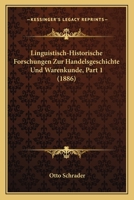 Linguistisch-Historische Forschungen Zur Handelsgeschichte Und Warenkunde 1273393902 Book Cover