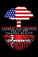 Journal: Danish Roots American Grown US Denmark Danes Flag Black Lined Notebook Writing Diary - 120 Pages 6 x 9 1705853935 Book Cover