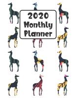 2020 Monthly Planner: Giraffe 12 Month Planner Calendar Organizer Agenda with Habit Tracker, Notes, Address, Password, & Dot Grid Pages 1692469924 Book Cover