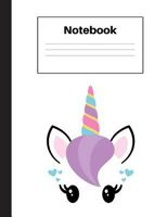 Notebook: Unicorn Purple Hair, Wide Rule, Notebook Home Office School Student Teacher Homeschool, 7.4 x 9.7 in, 200 pages for kids, school, home, students, teachers 1724361813 Book Cover