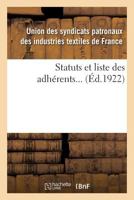 Statuts et liste des adhérents... 2329087926 Book Cover