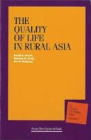 The Quality of Life in Rural Asia (A Study of Rural Asia, Volume 4) 0195924541 Book Cover