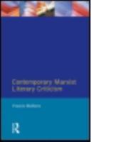 Contemporary Marxist Literary Criticism (Longman Critical Readers) 0582059763 Book Cover