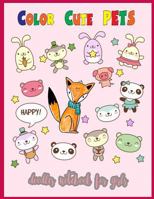 Color Cute Pets Doodles Notebook for Girls: Coloring Book 1791711073 Book Cover