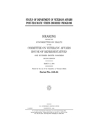 Status of Department of Veterans Affairs post-traumatic stress disorder programs B0848S5XY7 Book Cover