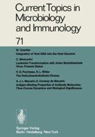 Current Topics in Microbiology and Immunology / Ergebnisse der Mikrobiologie und Immunitätsforschung: Volume 71 3642661955 Book Cover