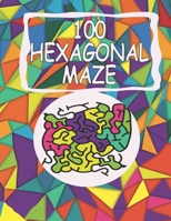 100 hexagonal maze: maze activity book for kids ages 4-8 hexagonal style B08RTBHPP5 Book Cover