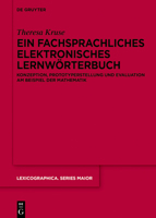 Ein fachsprachliches elektronisches Lernwörterbuch: Konzeption, Prototyperstellung und Evaluation am Beispiel der Mathematik (Lexicographica. Series Maior, 168) (German Edition) 3111389499 Book Cover