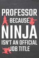 Professor because Ninja isn't an official Job Title: Professor Dot Grid Notebook, Planner or Journal 110 Dotted Pages Office Equipment, Supplies Funny Professor Gift Idea for Christmas or Birthday 1671380002 Book Cover