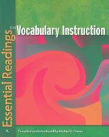 Essential Readings on Vocabulary Instruction 087207806X Book Cover