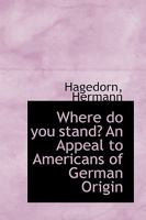 Where Do You Stand 0526801166 Book Cover