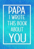 Papa I Wrote This Book About You: Fill In The Blank With Prompts About What I Love About Papa,Perfect For Your Papa's Birthday, Father's Day or valentine day 1657644022 Book Cover