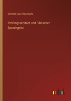 Profangraecitaet und Biblischer Sprachgeist 3368218638 Book Cover