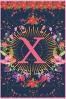 X: Cute Initial Monogram Letter X College Ruled Notebook.  Pretty Personalized Medium Lined Journal & Diary for Writing & Note Taking for Girls and Women 1659646677 Book Cover