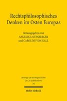 Rechtsphilosophisches Denken Im Osten Europas 3161536614 Book Cover