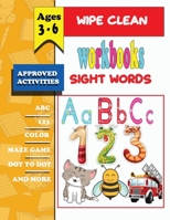 wipe clean workbook sight words ages 3-6: A Magical Sight Words and Phonics Activity Workbook for Beginning Readers , Coloring, Dot to Dot, ... Pre-Reading, Big Workbook,and More 1659158613 Book Cover