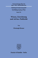 Wissen, Zurechnung Und Ad-Hoc-Publizitat 3428181301 Book Cover