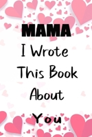 Mom I Wrote This Book About You: Fill In The Blank Book For What You Love About Mom . Perfect For Mom  Birthday,Mom i love you, Mother's Day, Show Mom You Love Her, Mom rent's Day, 6*9 IN , 100 PAGES 1650740298 Book Cover