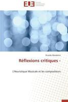 Réflexions Critiques - 3838185781 Book Cover