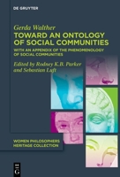 Toward an Ontology of Social Communities 3110763079 Book Cover