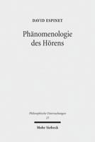 Phanomenologie Des Horens: Eine Untersuchung Im Ausgang Von Martin Heidegger 3161543475 Book Cover
