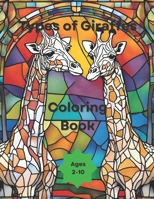 Types of Giraffes: Giraffe coloring book for ages 2-10 in a glass art format B0CS3VBFKD Book Cover
