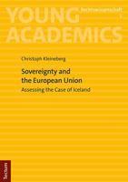 Sovereignty and the European Union: Assessing the Case of Iceland 3828848427 Book Cover