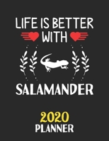Life Is Better With Salamander 2020 Planner: Weekly Monthly 2020 Planner For People Who Loves Salamander 8.5x11 67 Pages 1677471336 Book Cover