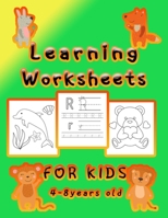 learning worksheets for kids "4-8 years old: Mazes, Word Search, Coloring, Picture Puzzles, and More! B08SGZ7WL7 Book Cover