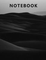 Notebook: lined Notebook - Large (8.5 x 11 inches) - 100 Pages - Grayscale Photo of Desert Cover: Paperback 1707620660 Book Cover