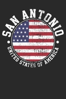 Notebook: San Antonio Vintage USA Flag Gift Dot Grid 6x9 120 Pages 1699400016 Book Cover