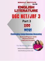 English Literature UGC NET JRF 3: 1100 MCQs Challenging.Comprehension.Reasoning B0G3VD8NWX Book Cover