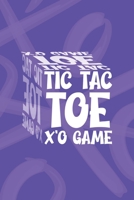 Tic Tac Toe X'O Game: Purple 6" x 9" X'O Tic-Tac-Toe Game book with 130 Pages 1673067867 Book Cover