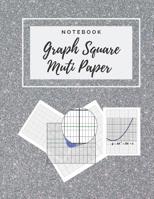 Graph Square Multi Paper Notebook: Composition Math Science Notebook for Student 1093966408 Book Cover