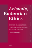 Aristotle, Eudemian Ethics: Translated Into English from the Oxford Edition of 2023, with Introduction, Notes and Appendix (Philosophia Antiqua) 9004722076 Book Cover