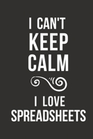 I Can't Keep Calm I Love Spreadsheets: Funny Spreadsheet Gifts Notebook for Funny Office Gag Geek Coworker Gifts 1653858338 Book Cover