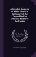 A Detailed Analysis of Abdul Ghafur's Dictionary of the Terms Used by Criminal Tribes in the Panjab 1022728784 Book Cover