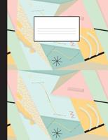 80s notebook: A fun and trendy 80's theme composition book: College ruled, soft back: Perfect for school work: Pastel colors design 1091254214 Book Cover