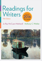 Readings for Writers, 2016 MLA Update 1337281042 Book Cover
