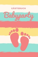 G�stebuch Babyparty: 120 Seiten starkes liniertes G�stebuch f�r Schwangere. 1080314024 Book Cover