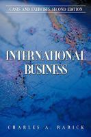 International Business: Cases and Exercises 1438982763 Book Cover