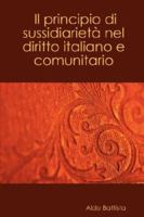 Il principio di sussidiariet... nel diritto italiano e comunitario 1847539637 Book Cover