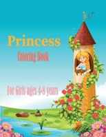 Princess Coloring Book: For Girls ages 4-8 years, paper princess, 24 activity pages . B08SH42VKG Book Cover