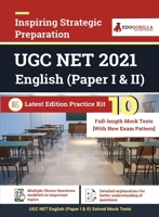 UGC NET English 2021 10 Full-length Mock Test (Paper I & II) With Latest Exam Pattern 9390257409 Book Cover