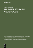 Fuldaer Studien Neue Folge (German Edition) 3486753746 Book Cover