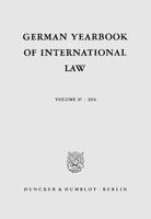 German Yearbook of International Law / Jahrbuch Fur Internationales Recht: Vol. 57 (214) 3428147960 Book Cover