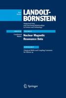 Chemical Shifts and Coupling Constants for Silicon-29 (Landolt-Bornstein: Numerical Data & Functional Relationships in Science & Technology) 354045277X Book Cover