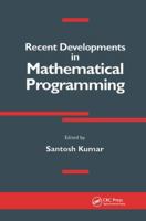 Recent Developments in Mathematical Programming 1138413186 Book Cover