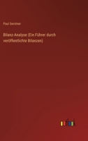 Bilanz-Analyse (Ein F�hrer durch ver�ffentlichte Bilanzen) 3563935696 Book Cover