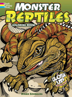 Monster Reptiles: A Close-Up Coloring Book 0486482529 Book Cover